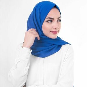 SKY Blue Chiffon Hijab Hair Head Wrap Scarf